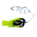 Rogers GO-2 Spinnerbait Double Willow Silver Image in Black-Chartreuse
