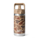 Yeti Rambler Jr. 12 oz. Kids' Water Bottle with Color-Matched Straw Cap Front Open Image.