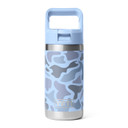 Yeti Rambler Jr. 12 oz. Kids' Water Bottle with Color-Matched Straw Cap Image in Blue Camo