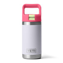 Yeti Rambler Jr. 12 oz. Kids' Water Bottle with Color-Matched Straw Cap Image in Mist/Pink/Grasshopper