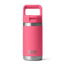 Yeti Rambler Jr. 12 oz. Kids' Water Bottle with Color-Matched Straw Cap Image in Tropical Pink