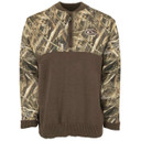 Drake Waterfowl Camo 1/4 Zip Wool Sweater Image in Realtree Max 5