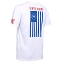 Under Armour Men's Freedom Flag T-Shirt Image in White Royal