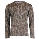 Habit Bear Cave Camo Long-Sleeve Tee Image in Mossy Oak Bottomland