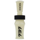 737 DOS Pure Hunter Double Reed Duck Call Image in Ivory-Flat Black-Ivory