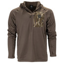 Rogers Elite Heavy Grid Hoodie Image in Brown with OG bottomland Pocket
