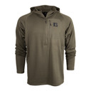 Rogers Elite Heavy Grid Hoodie Angled Image in Olive
