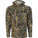 Drake Waterfowl MST Breathelite 1/4-Zip Camo Hoodie Image in Realtree Max 7