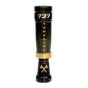 image of 737 Tomahawk Cutdown Duck Call in Black Gold-Brass Variation.