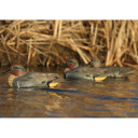 GHG Hunter Series Life-Size Floating Green-Winged Teal Decoys, 6 Pack On-the-Water Image