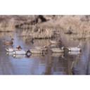 Avery/GHG Pro-Grade Green-Winged Teal Decoys, 6 Pack, Image of decoys on a pond