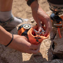 Outdoor image of the Jetboil MightyMo Camp Stove.