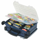 Image of the Plano LockJaw Double-Sided Satchel Tackle Box in Blue/Clear.
