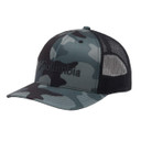 Columbia Mesh Snapback Hat Image in Black Mod Camo