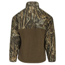 Drake Waterfowl MST 1/4 Zip Refuge Eqwader Jacket Back Image in Realtree Max 7