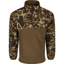 Drake Waterfowl MST 1/4 Zip Refuge Eqwader Jacket Front Image in Old School