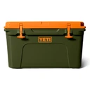 Yeti Tundra 45 Hard-Sided Cooler Image in Olive/King Crab Orange