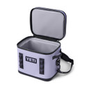 Yeti Hopper Flip 12 Soft Cooler Opened Image in Cosmic Lilac