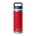 Yeti Rambler 18 oz. Water Bottle with Chug Cap Image in Red/White/Navy