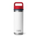 Yeti Rambler 18 oz. Water Bottle with Chug Cap Image in White/Navy/Red
