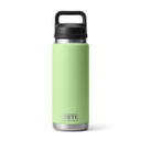 Yeti Rambler 26 oz. Water Bottle with Chug Cap Top Image in Key Lime