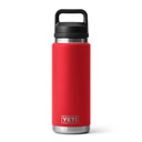 Yeti Rambler 26 oz. Water Bottle with Chug Cap Top Image in Rescue Red