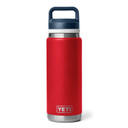 Yeti Rambler 26 oz. Water Bottle with Chug Cap Top Image in Red/White/Navy