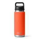 Yeti Rambler 26 oz. Water Bottle with Chug Cap Top Image in Papaya