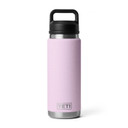 Yeti Rambler 26 oz. Water Bottle with Chug Cap Top Image in Cherry Blossom