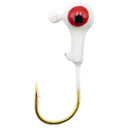 Image of the Rogers Crappie Jig Heads with Gold Hook in White