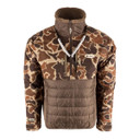 Drake Waterfowl LST Guardian Flex Double Down Eqwader 1/4 Zip Image in Old School.