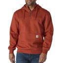 Carhartt Paxton Rain Defender Quarter-Zip Hoodie Image in Spice Red
