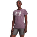 Under Armour Women's Sportstyle Graphic Short Sleeve Shirt Image in Misty Purple