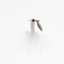 Image of the Strike King Maribou Sausage Spin Jig in White Lightning