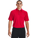 Under Armour Men's Tech Polo Shirt Image in Red-Graphite