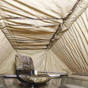 Inside Image of the Beavertail 1400 Series Waterfowl Boat Blind.