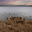 Field Image of the Beavertail 1400 Series Waterfowl Boat Blind.