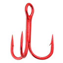 Image of the Gamakatsu Treble Hook Round Bend in Red