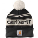 Knit Pom-Pom Cuffed Logo Beanie