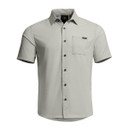 Image of Sitka Mojave Button Down Short-Sleeve Shirt Image in Field Gray Grid.
