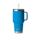 Yeti Rambler 35 oz. Mug with Straw Lid Open Image in Big Wave Blue