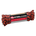 Steel Core 5/32" x 50' Polyester Paracord - Red/Black