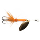 Rogers Sporting Goods Beeline Spinner with Gold Treble Hook Image in Orange