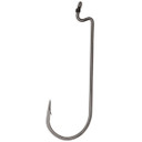 Worm Hook, Black Nickel, Hook Size 5/0, 5 Pack