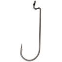Worm Hook, Black Nickel, Hook Size 4/0, 5 Pack