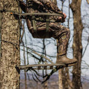 In-Use Image of the Summit Stands Shoulder and Tether Straps.