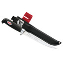 7" Soft Grip Fillet Knife, Single Stage Sharpener, with Sheath