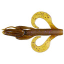 Yamamoto 4" Kreature, 7 Pack - Green Pumpkin Purple Copper Flake