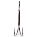 image of Mustad Plastic 1X Frog Double, 28º Wide Gap Hook with Spring.