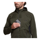 Sitka Mountain Evo Jacket Front Pocket Image in Deep Lichen